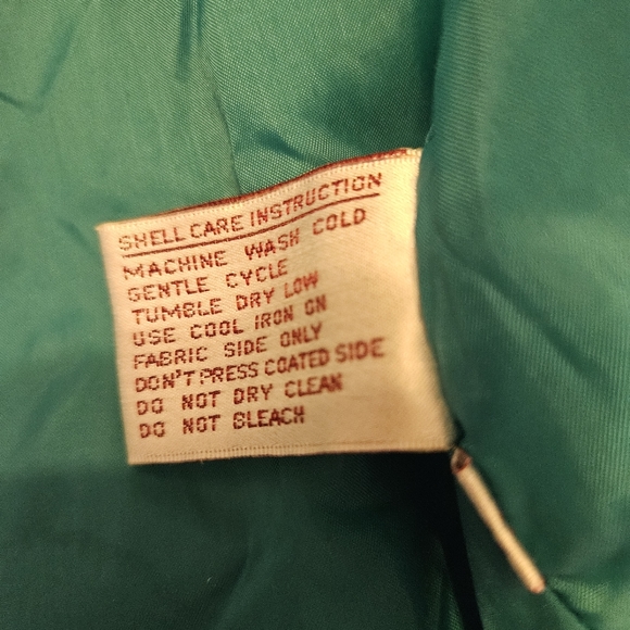 Vintage 80's Teal Trench/Rain Coat Chiango by Fleet Street Sz 10P - Picture 14 of 15